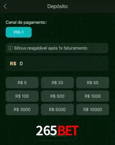 deposits 265BET
